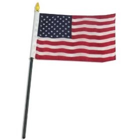 4in x 6in USA stick flag Best Quality