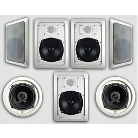 Acoustic Audio HT-57 1400 Watt 2-Way In-Wall/Ceiling Speaker System