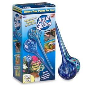Aqua Globes AG011706 Glass Plant Watering Bulbs, 2-Pack