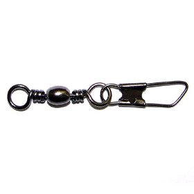 Barrel Swivels w/Safety Blk Size12 7pcs - Eagle Claw Tackle 01042-012, Fishing Terminal Tackle