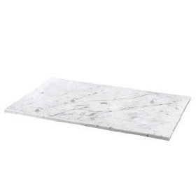 Carrara 25 - 31" Marble Vessel Top with Drain Hole Size: 25"