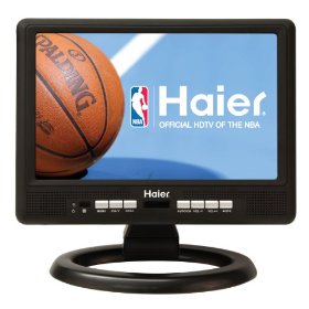Haier HLT10 10-Inch Handheld TV, Black