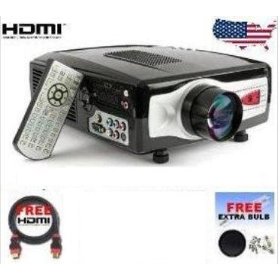 LCD Video Projector (Includes HDMI Cable & Extra Bulb) Great for DVD, Wii, XBox, Playstation
