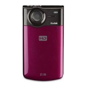 Kodak Zi8 Pocket Video Camera - Camcorder - High Definition - widescreen - 5.0 Mpix - supported memory: SD, SDHC - flash card - raspberry - refurbished