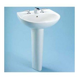 TOTO LPT241.4G-03 Supreme Lavatory and Pedestal with 4-Inch Centers, Bone