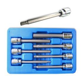 Neiko 7-Piece 3/8-Inch Extra Long Hex Bit Socket Set Metric