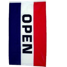 Open Flag 3x5 ft 3 x 5 NEW Large Banner SIGN