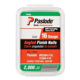 Paslode 650047 2-Inch by 16 Gauge 20 Degree Angled Galvanized Finish Nail (2,000 per Box)