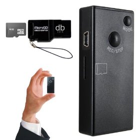 Micro Pocket Camcorder with 4gb Micro SD card (Expandable to 16GB) and DBROTH Card Reader - Records Video with Sound
