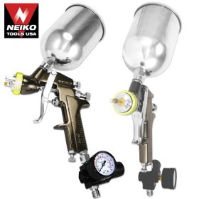 Professional Grade 1.7mm HVLP Air Spray Gun with Gun Metal Finish