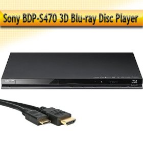 Sony BDP-S470 Blu-ray Disc Player Plus Bonus 6ft Hdmi Cable