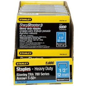 Stanley TRA708-5C 1/2-Inch Heavy Duty Staples, 5000 Units