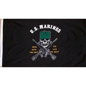 U.S. Marines Flag 3ft x 5ft - Mess with the Best, Die Like the Rest