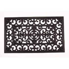 Rubber Scroll Doormat Rectangular